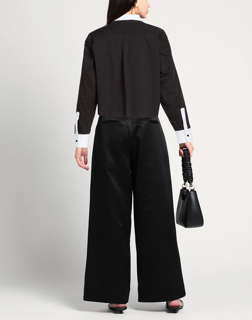 White Collar Cropped Shirt