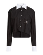 White Collar Cropped Shirt