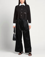White Collar Cropped Shirt