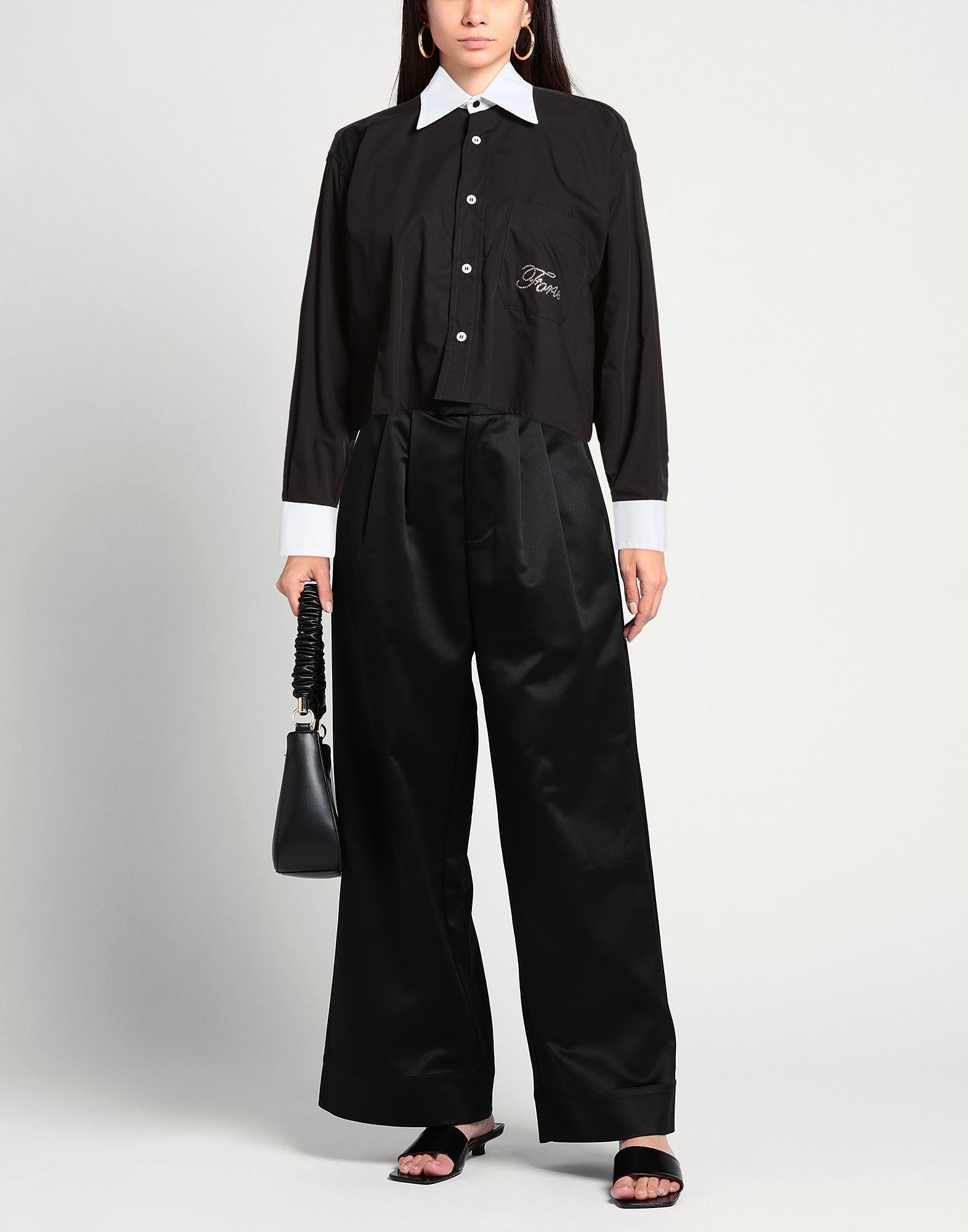 White Collar Cropped Shirt
