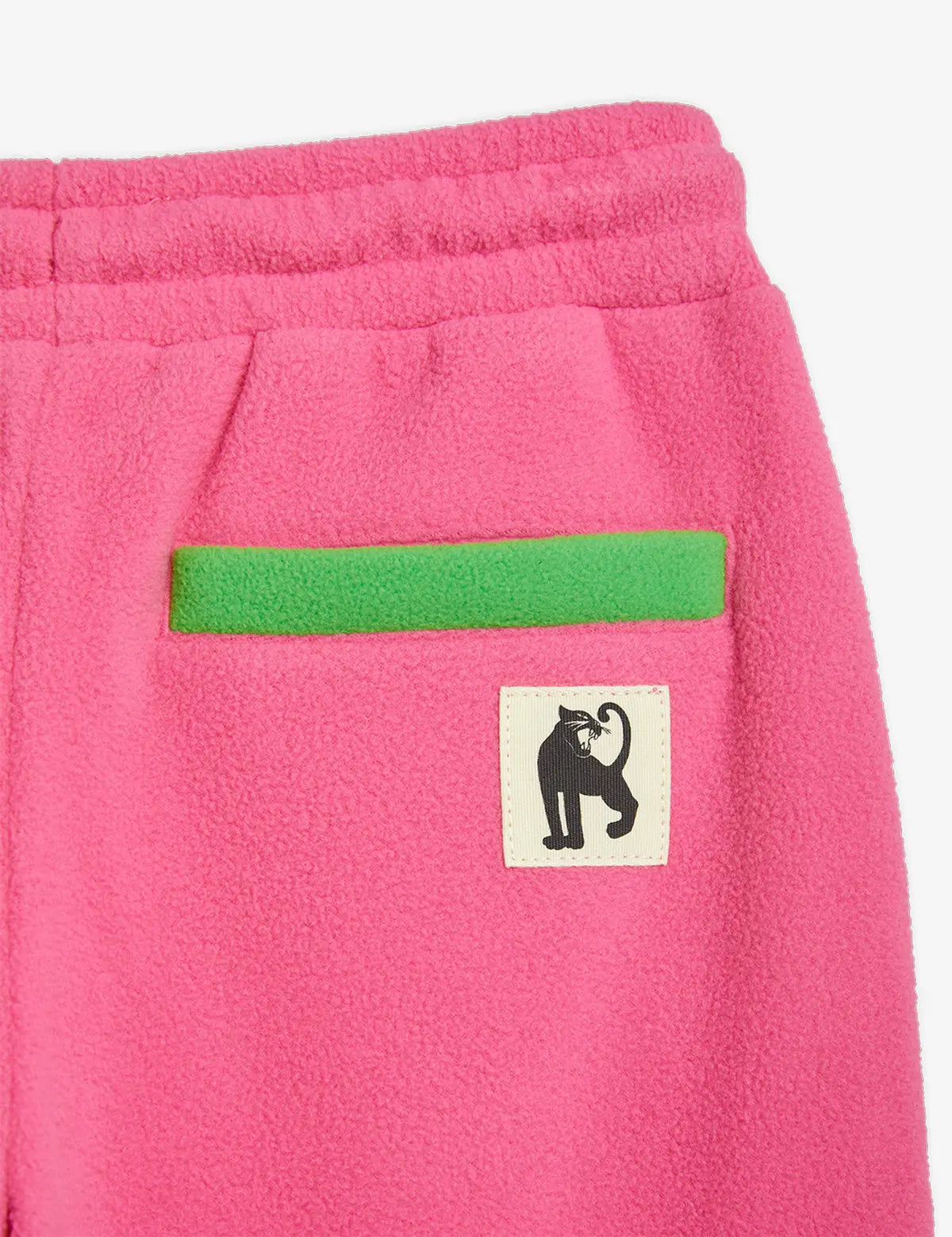 Pink Fleece Panel Pants