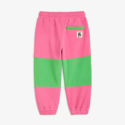 Pink Fleece Panel Pants