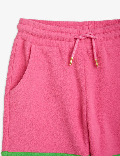 Pink Fleece Panel Pants