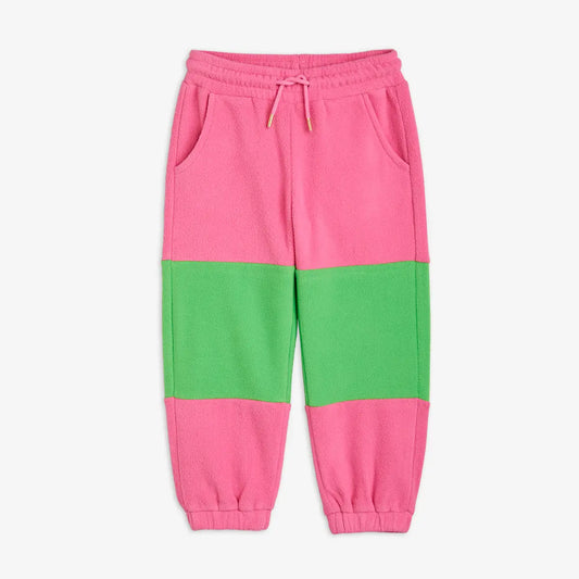 Pink Fleece Panel Pants