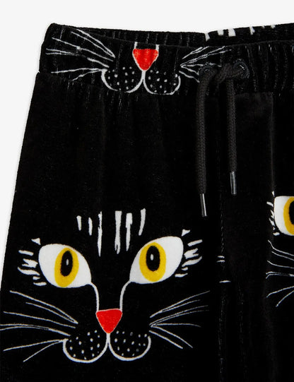 Cat Face Velour Sweatpants