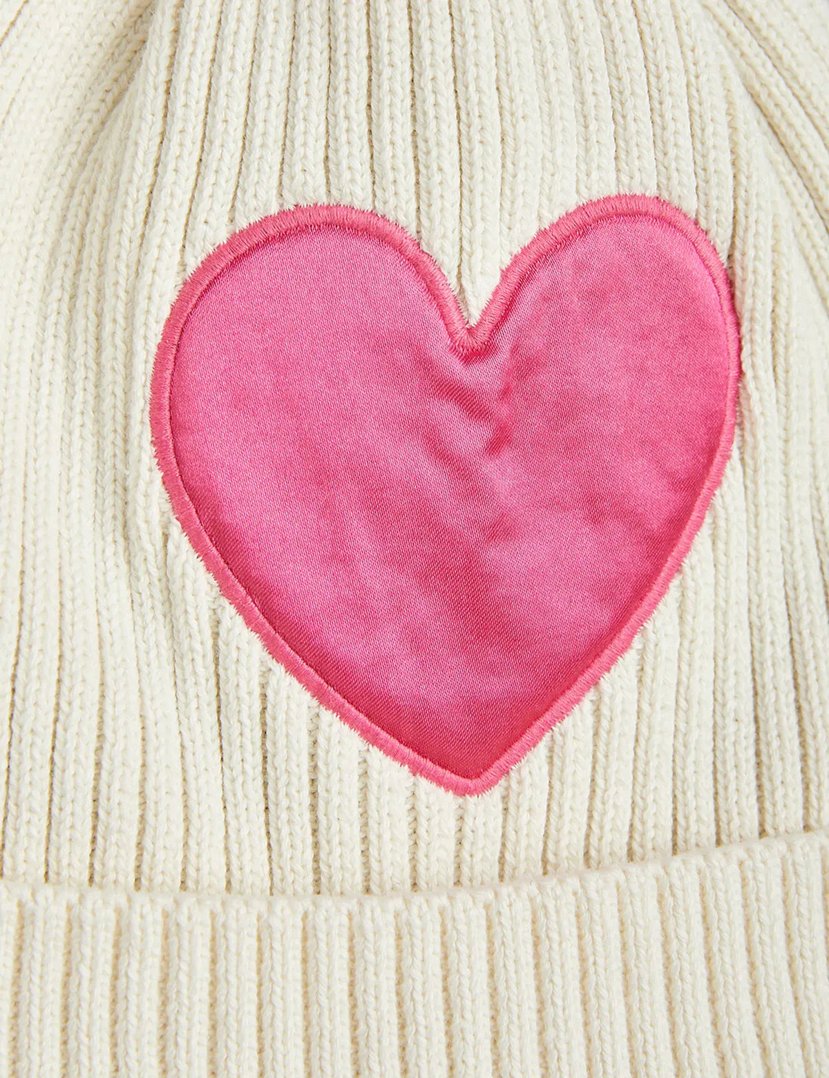 Pink Heart Knit Beanie