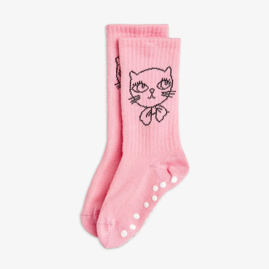 Cat Antislip Socks Pink
