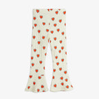 Outlined Hearts Flared Trousers
