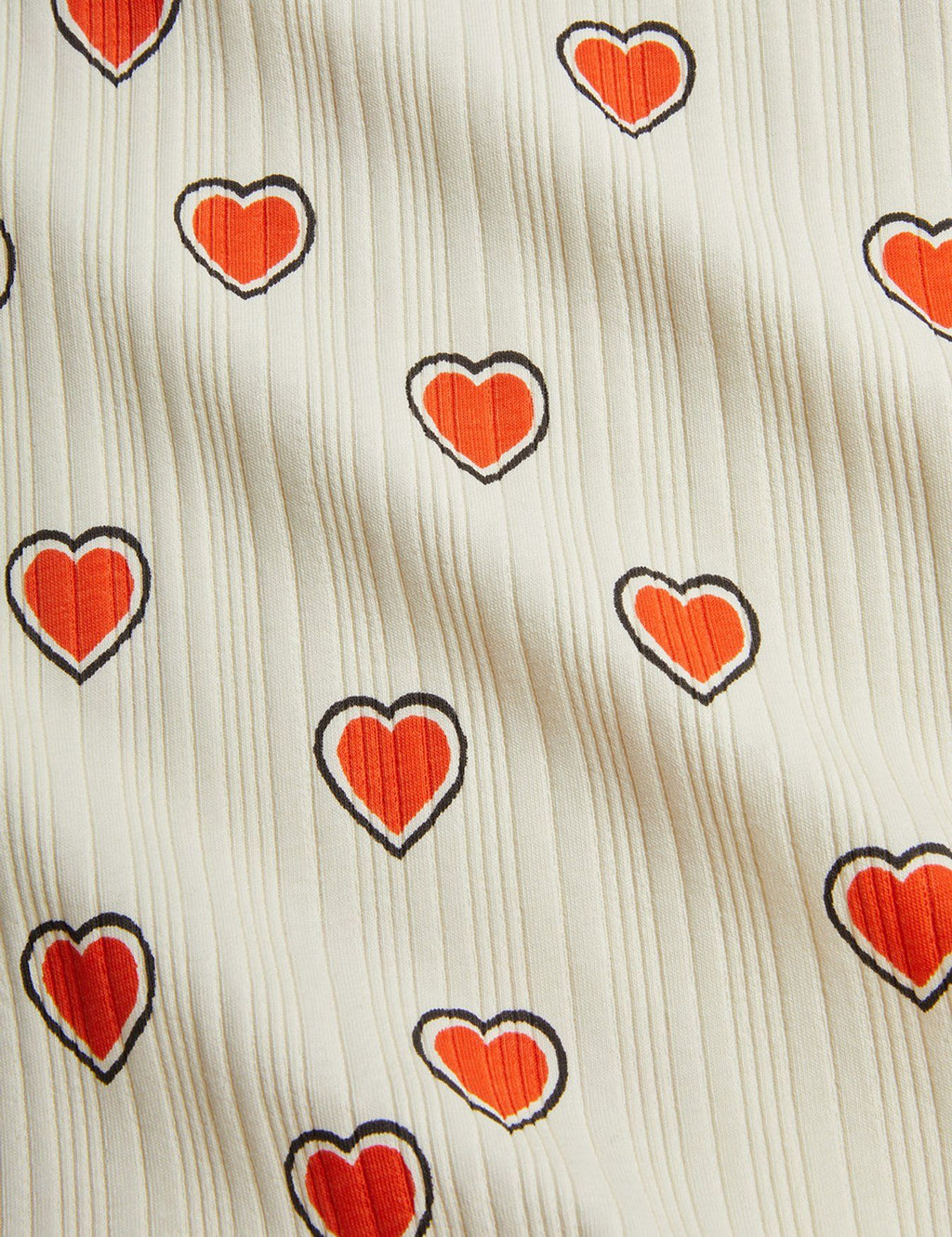 Outlined Hearts Flared Trousers