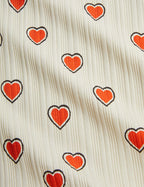 Outlined Hearts Flared Trousers