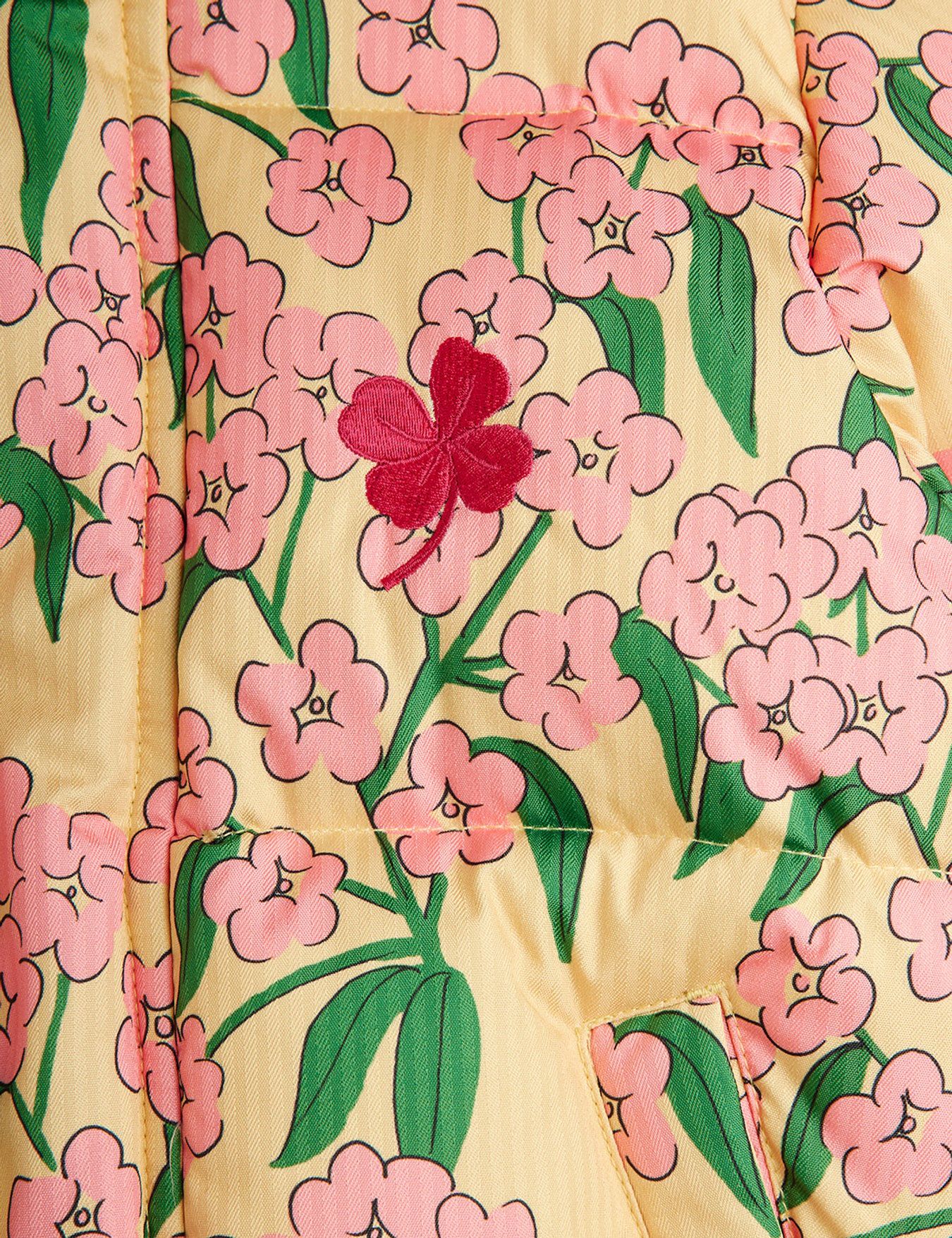 Alpine Flowers Hooded Puffer Jacket