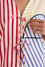 Navy Stripes Off-White Set