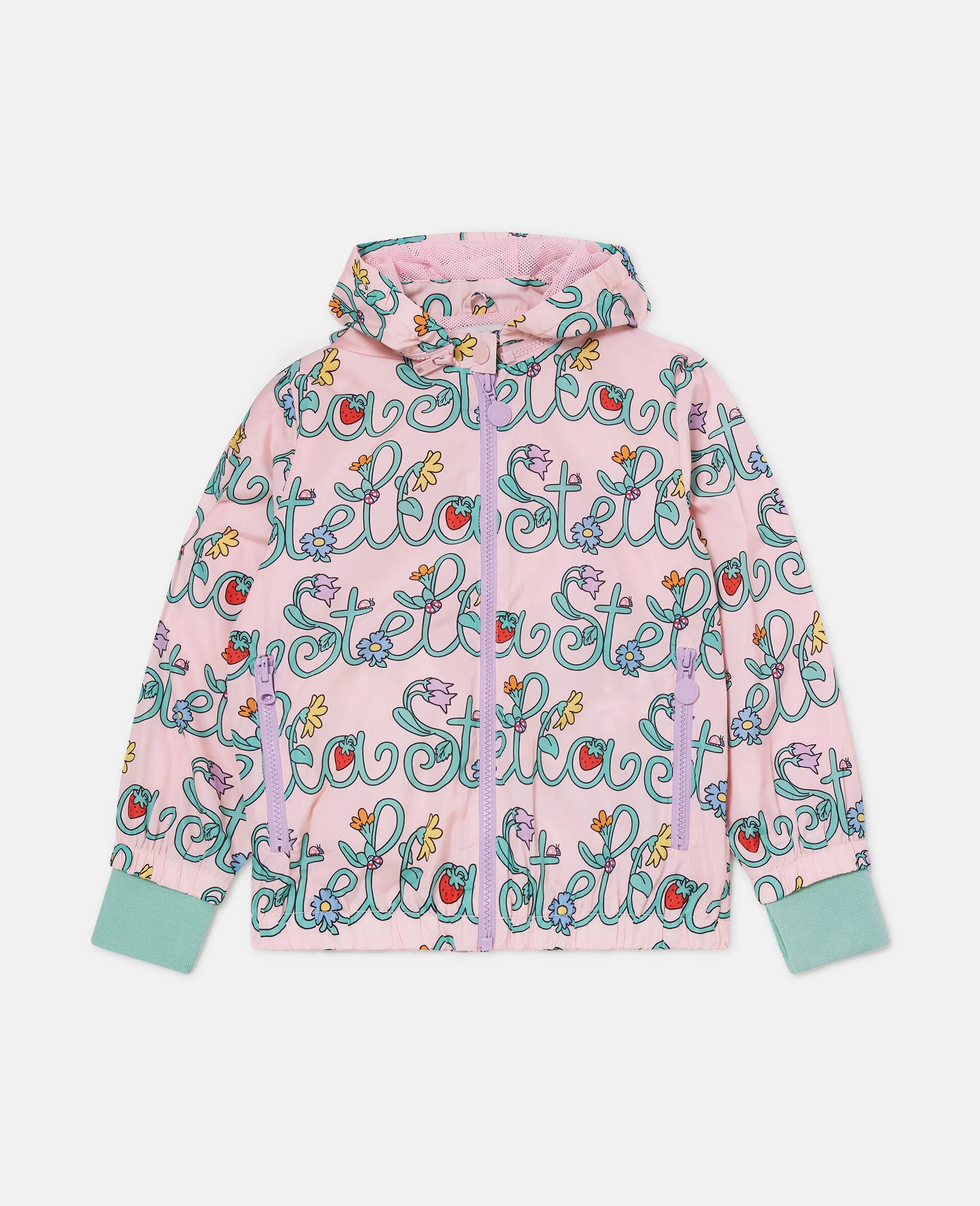 Girls Pink Logo Windbreaker