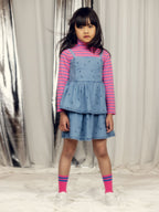 Dotted Denim Dress