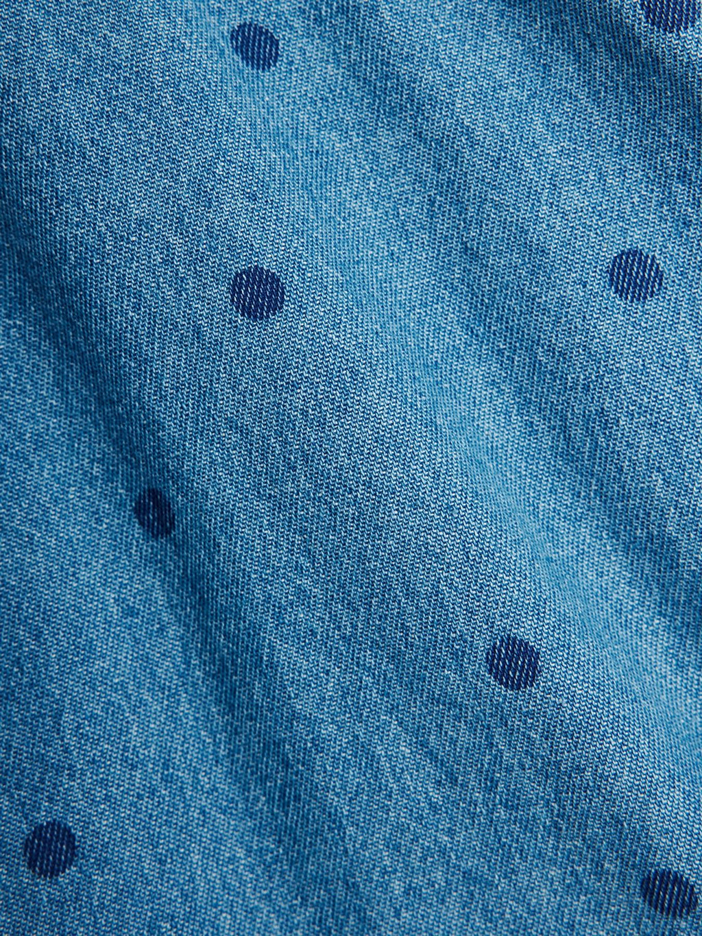 Dotted Denim Dress