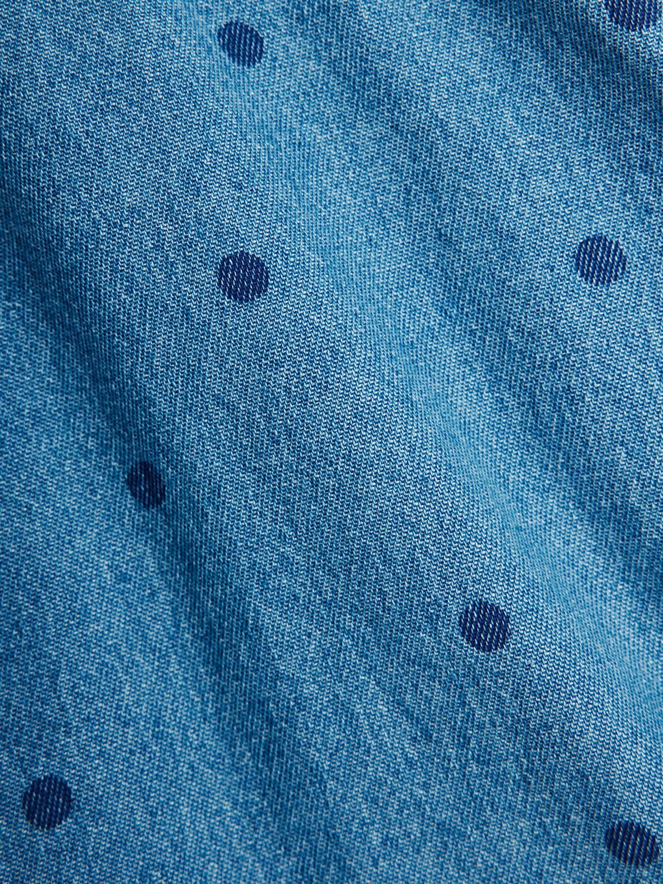 Dotted Denim Dress