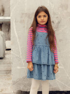 Dotted Denim Dress