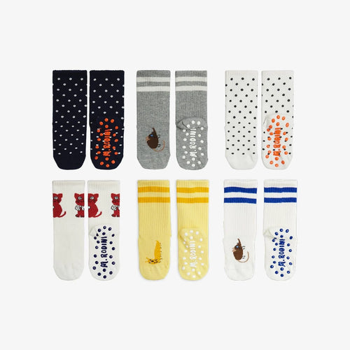 Kitten 6-pack Anti-Slip Socks