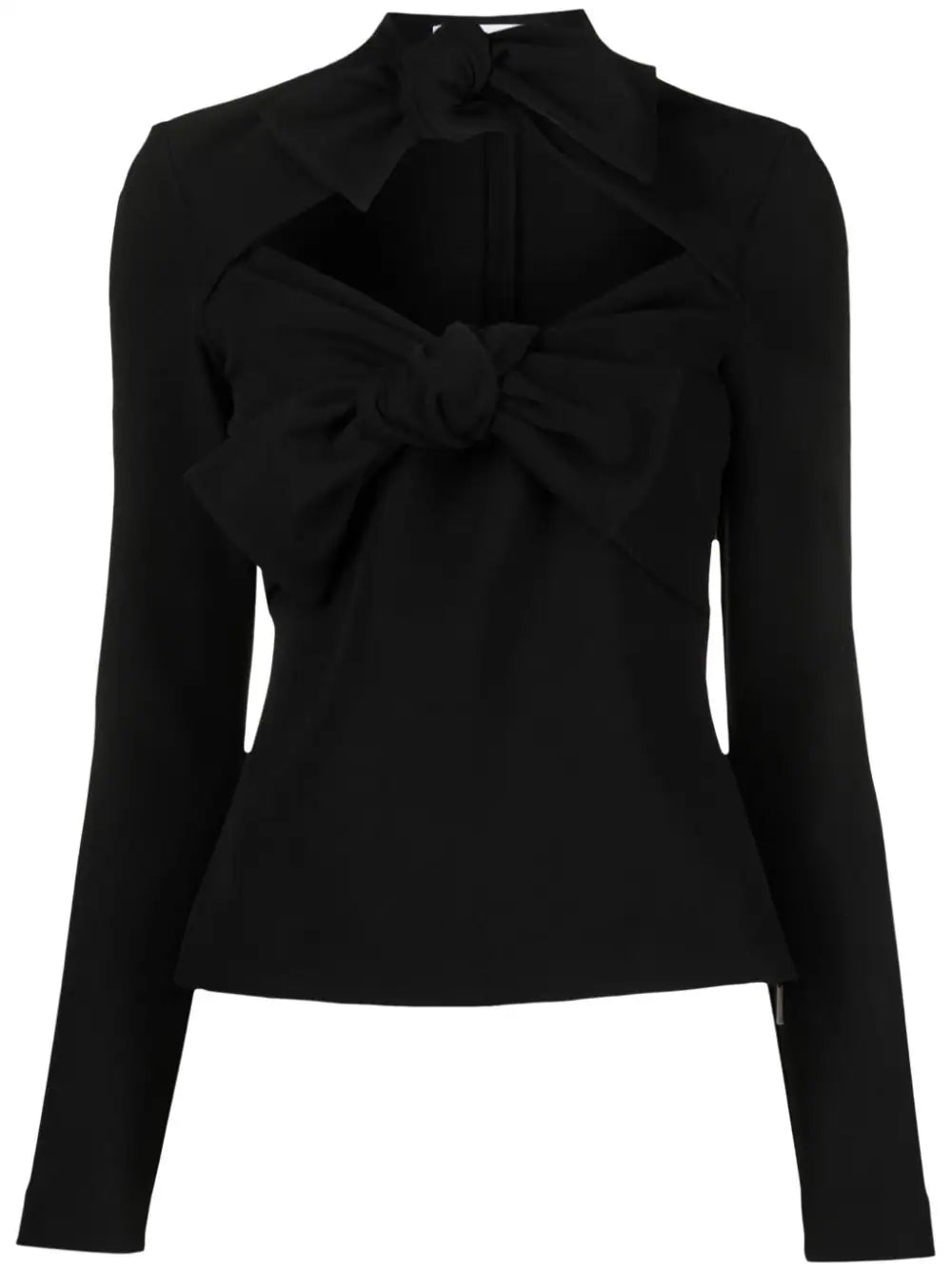 Bow-Detail Long-Sleeve Top