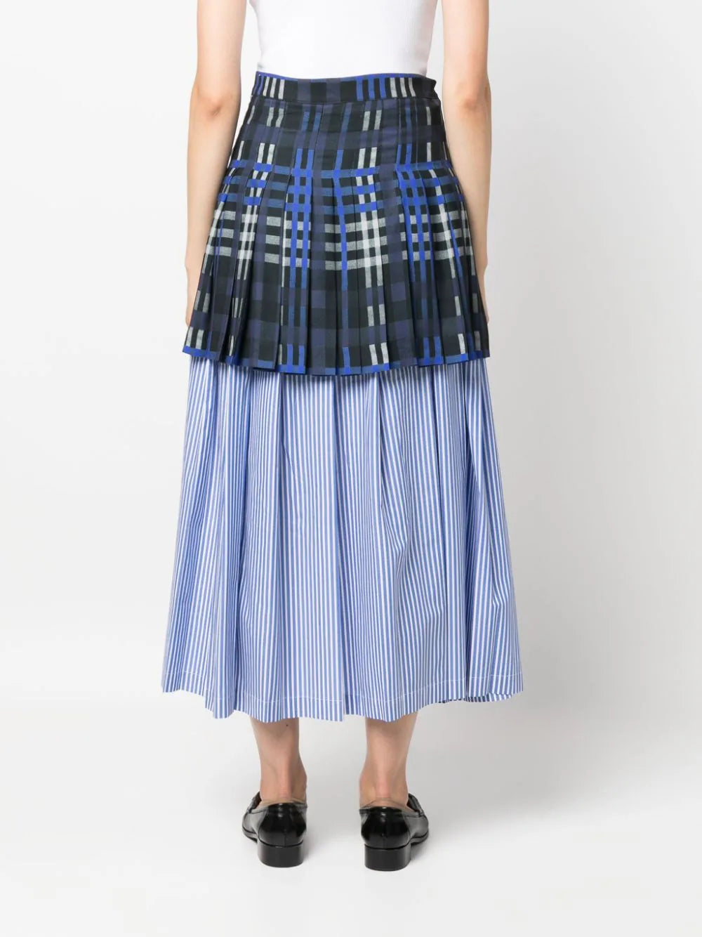 Layered Asymmetric Midi Skirt