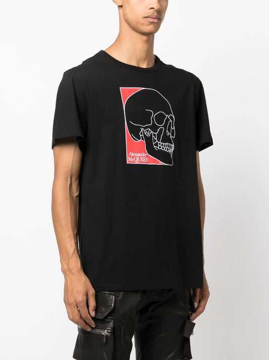 Skull-Print Cotton T-shirt