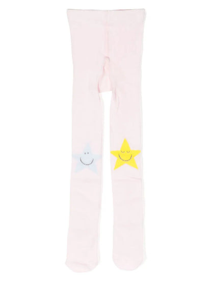 Star-Intarsia Fine-Knit Tights