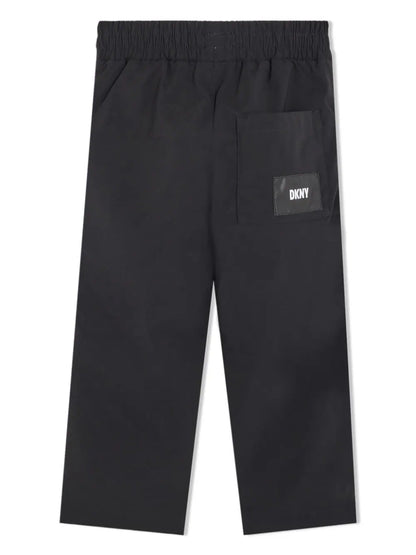 Logo-Patch Straight-Leg Trousers