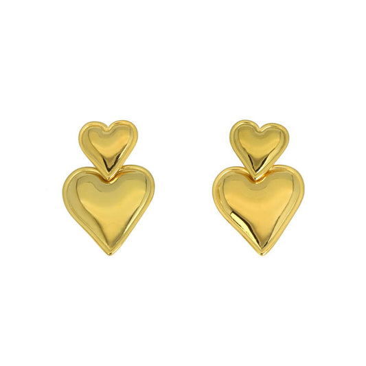 Erica Double Heart Earrings