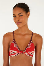 Red Anika Bikini Top