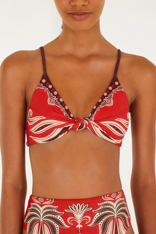 Red Anika Bikini Top
