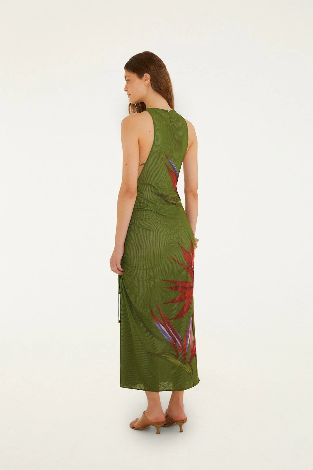 Dark Green Strelitzia Maxi Dress