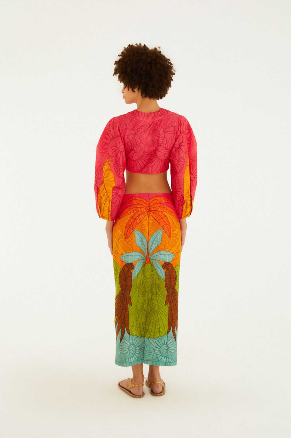 Parrots Linen Skirt