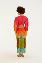 Parrots Linen Skirt