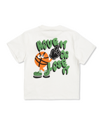 Back Print T-Shirt With Patch