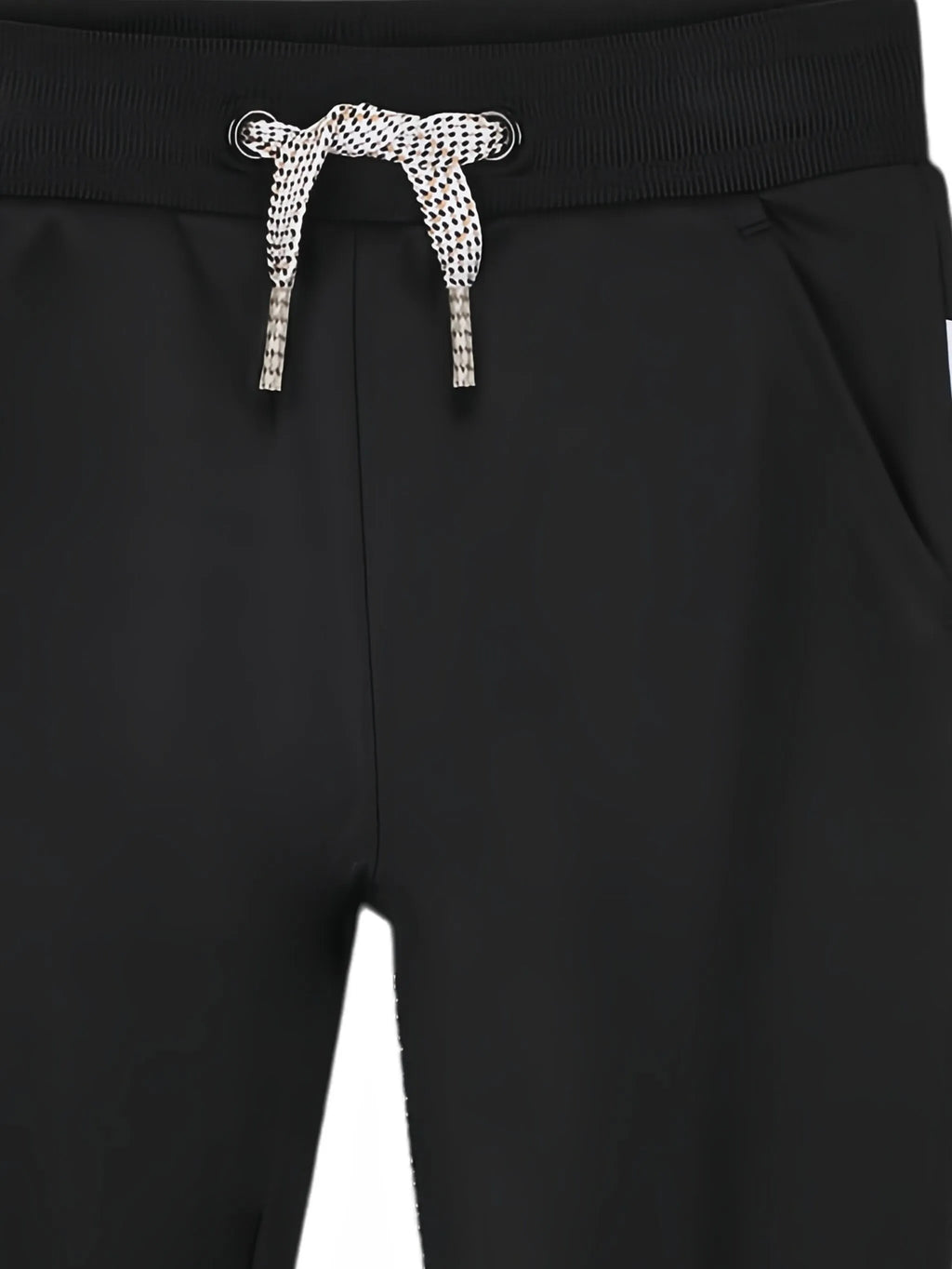 Ribbed-Cuff Black Sweatpants