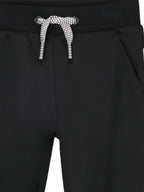 Ribbed-Cuff Black Sweatpants