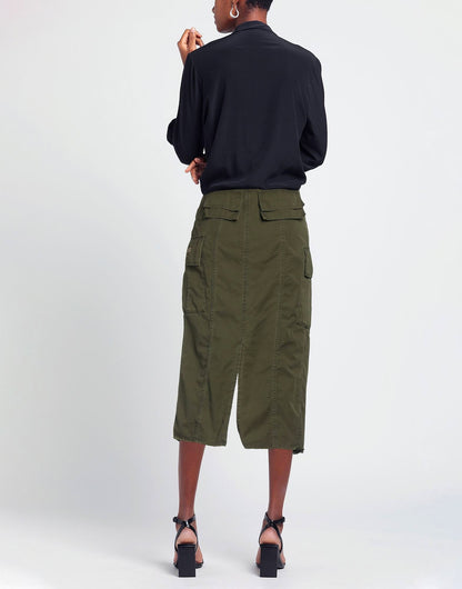 Khaki Cargo Skirt