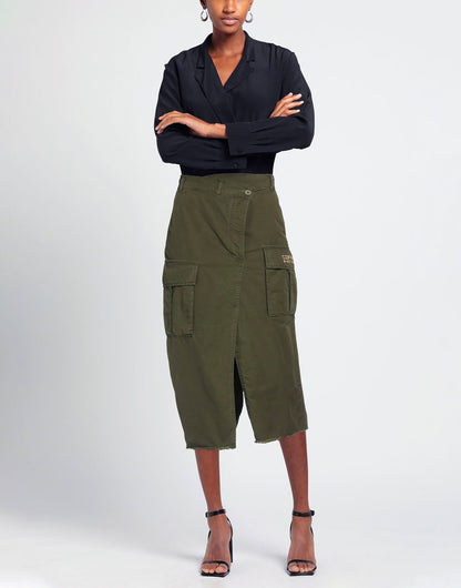 Khaki Cargo Skirt