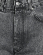 Rhinestones Logo Grey Jeans