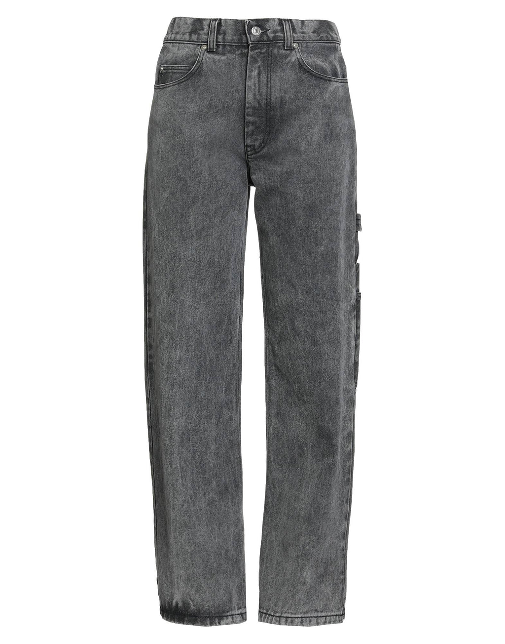 Rhinestones Logo Grey Jeans