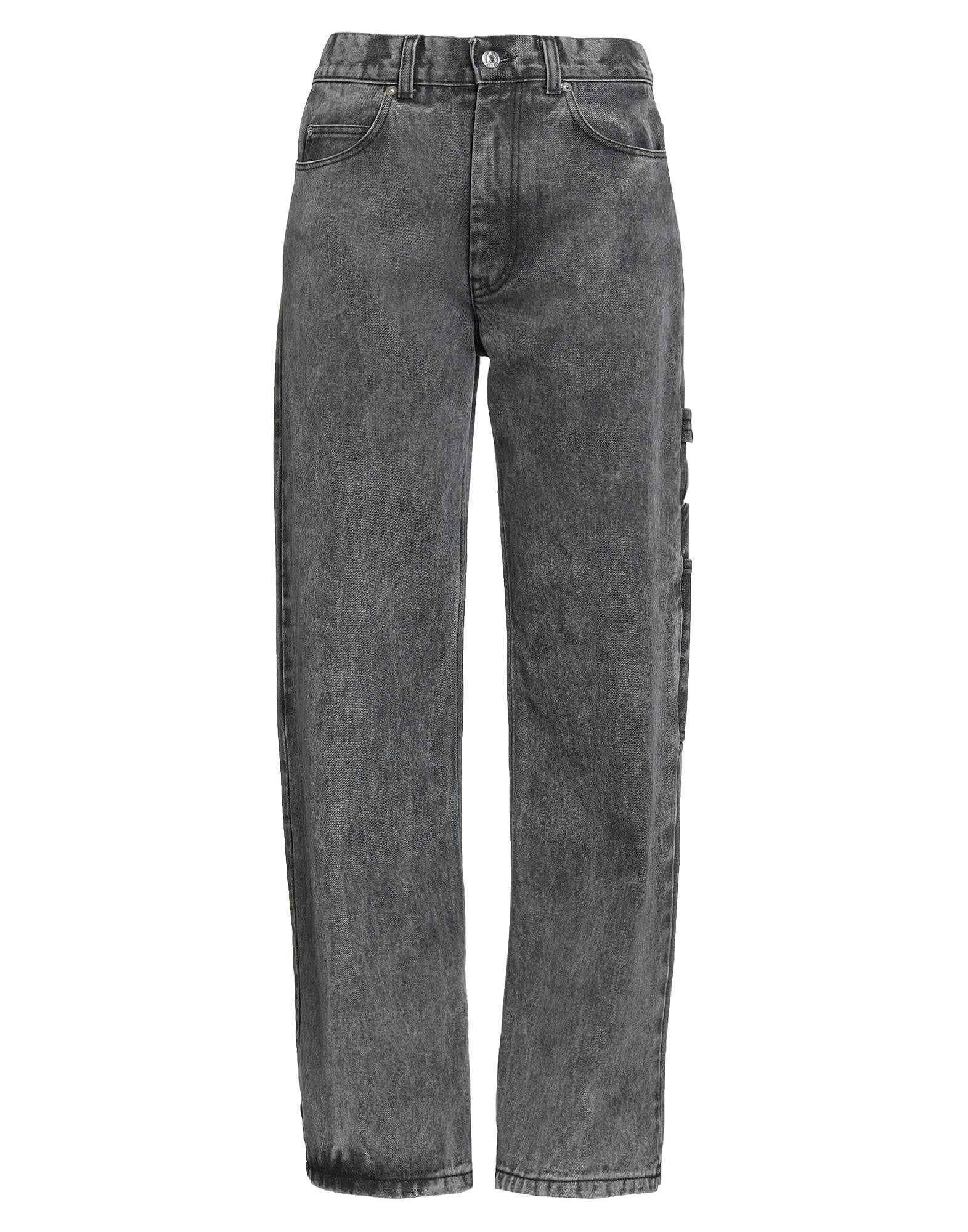 Rhinestones Logo Grey Jeans