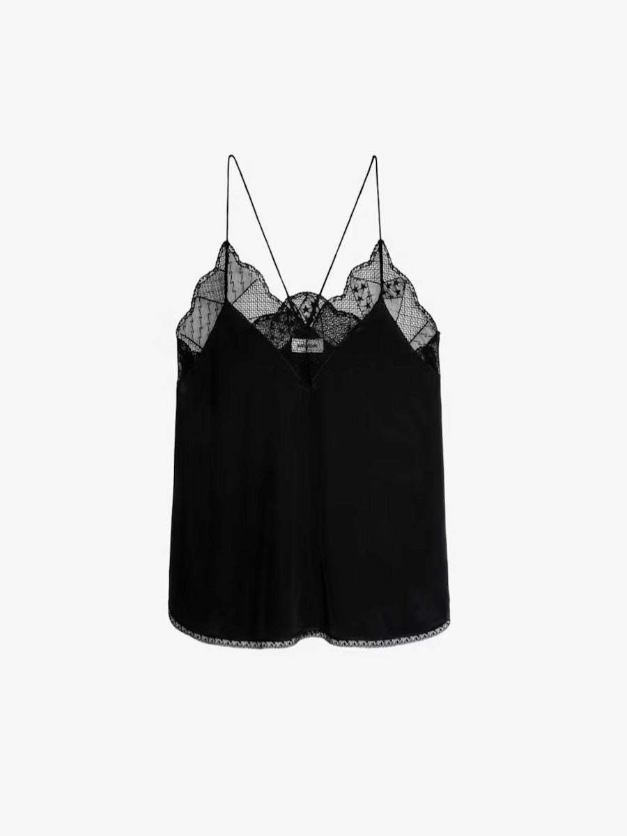 Christy Top With Black Lace
