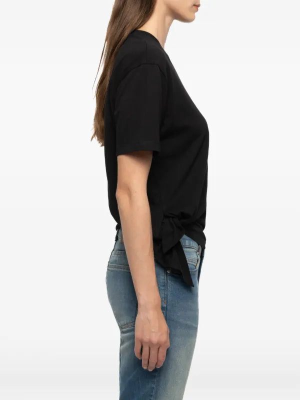 Asymmetric Strass-Embellished T-Shirt