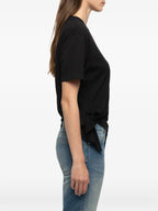 Asymmetric Strass-Embellished T-Shirt