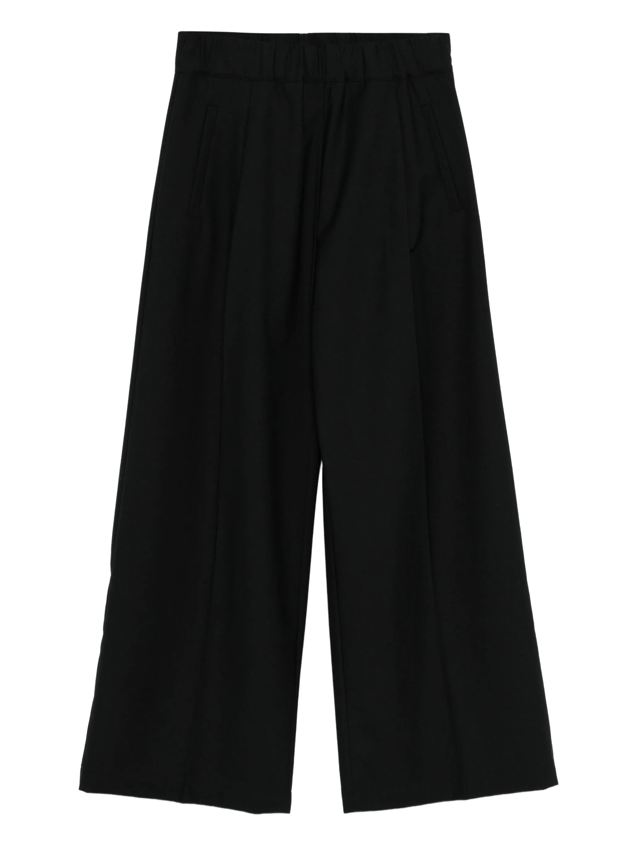 Pleated Elastic-Waist Trousers