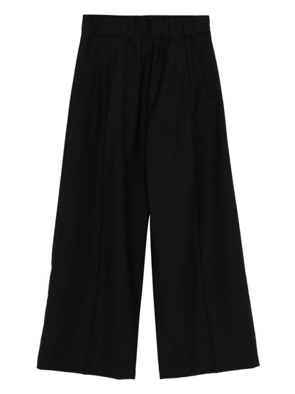 Pleated Elastic-Waist Trousers