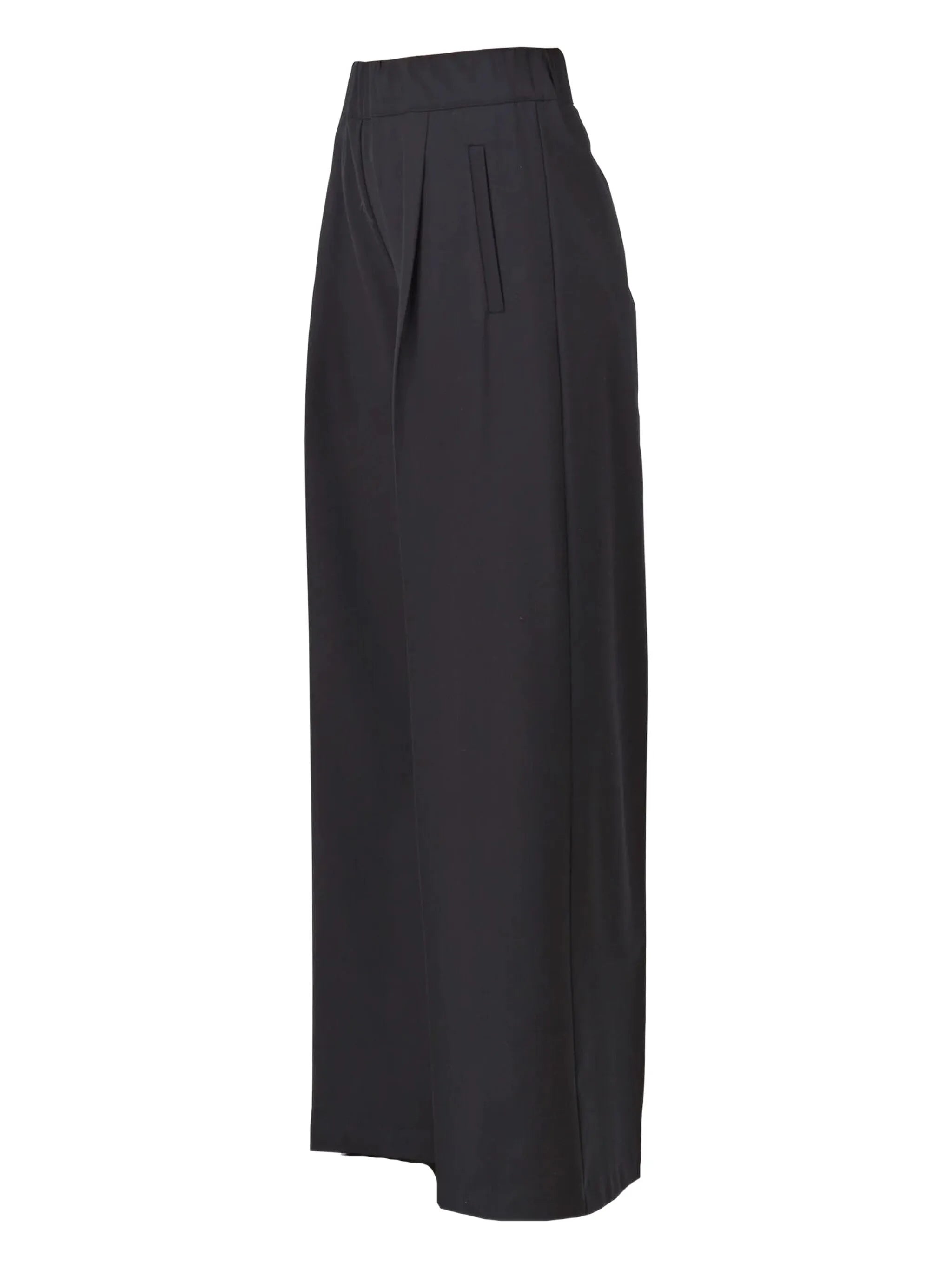 Pleated Elastic-Waist Trousers