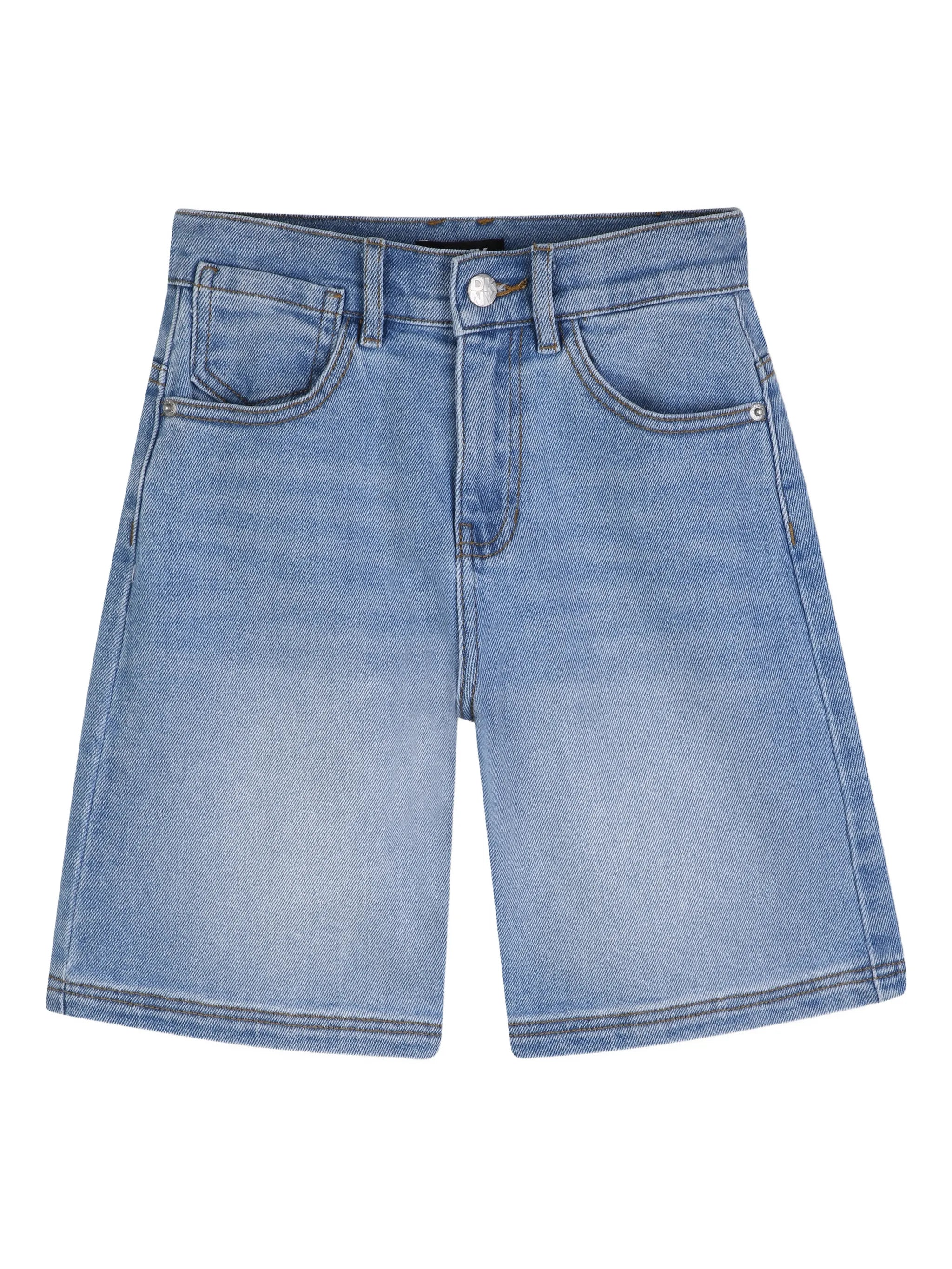 Buttoned Denim Shorts
