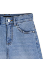 Buttoned Denim Shorts