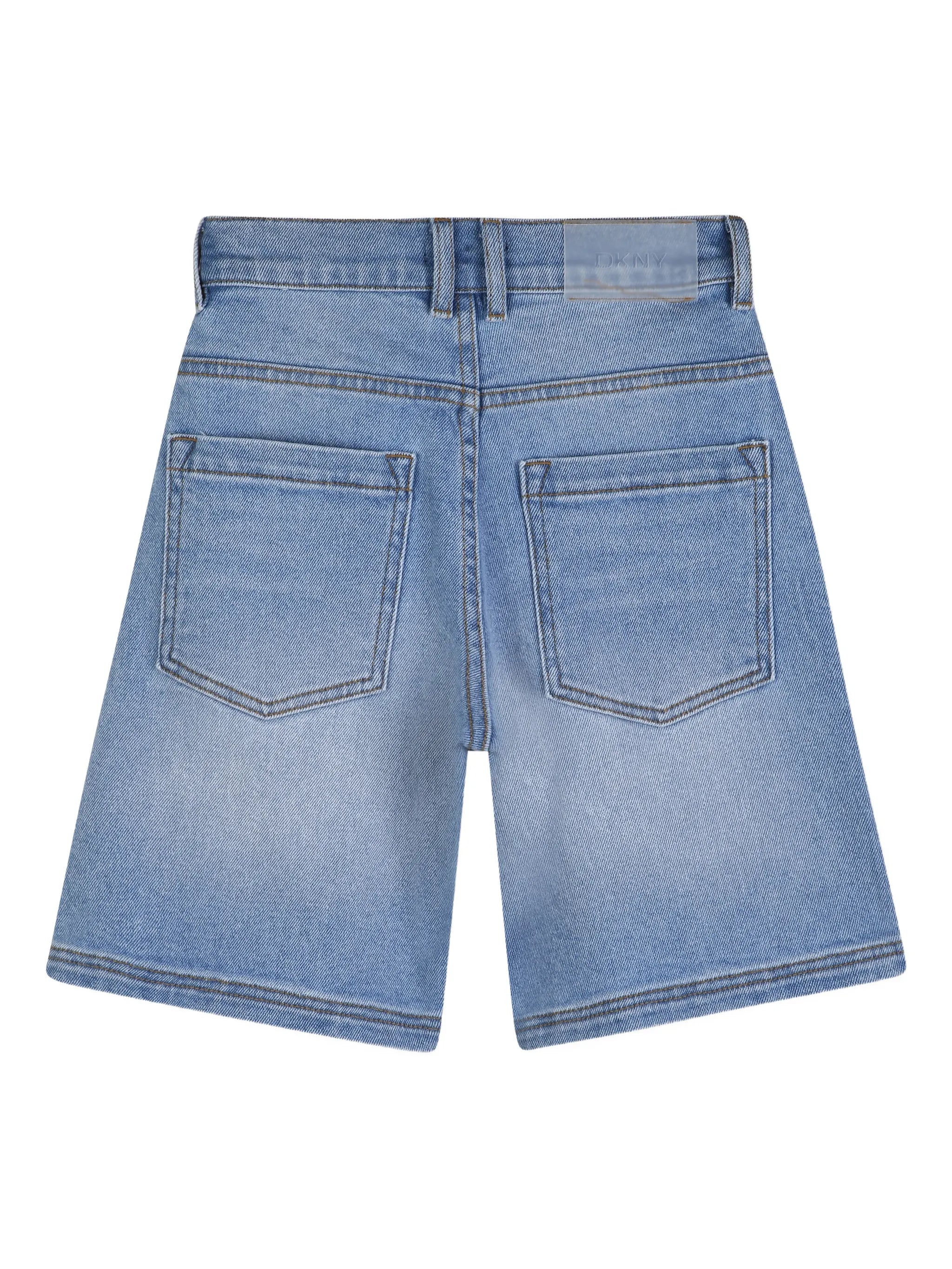 Buttoned Denim Shorts